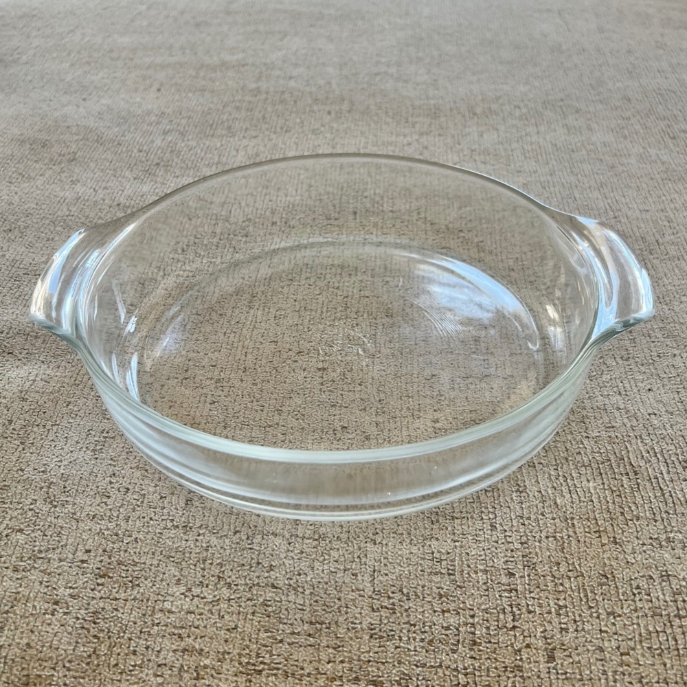 Anchor Hocking Fire-King Clear Glass 9 Inch Round Casserole Baking Dish 429